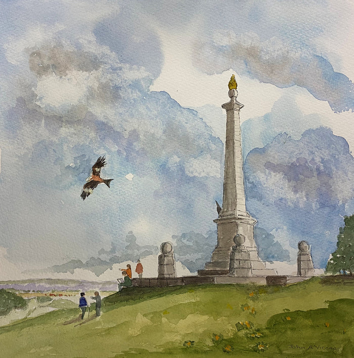 Coombe Hill - watercolour by John A. Viccars