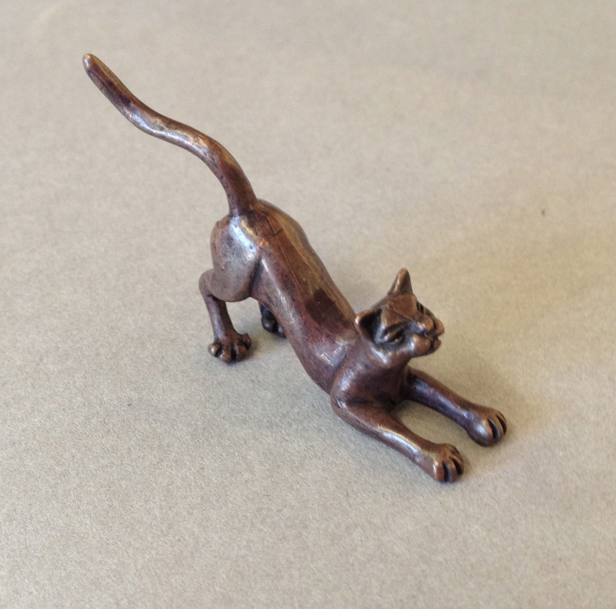 Miniature Crouching Cat by David Meredith