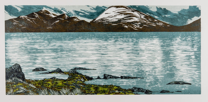 deep water lino cut by laura boswell