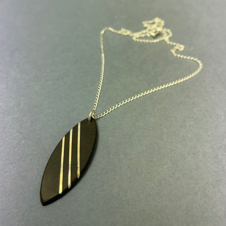 triple line pendant by Slate and Silver