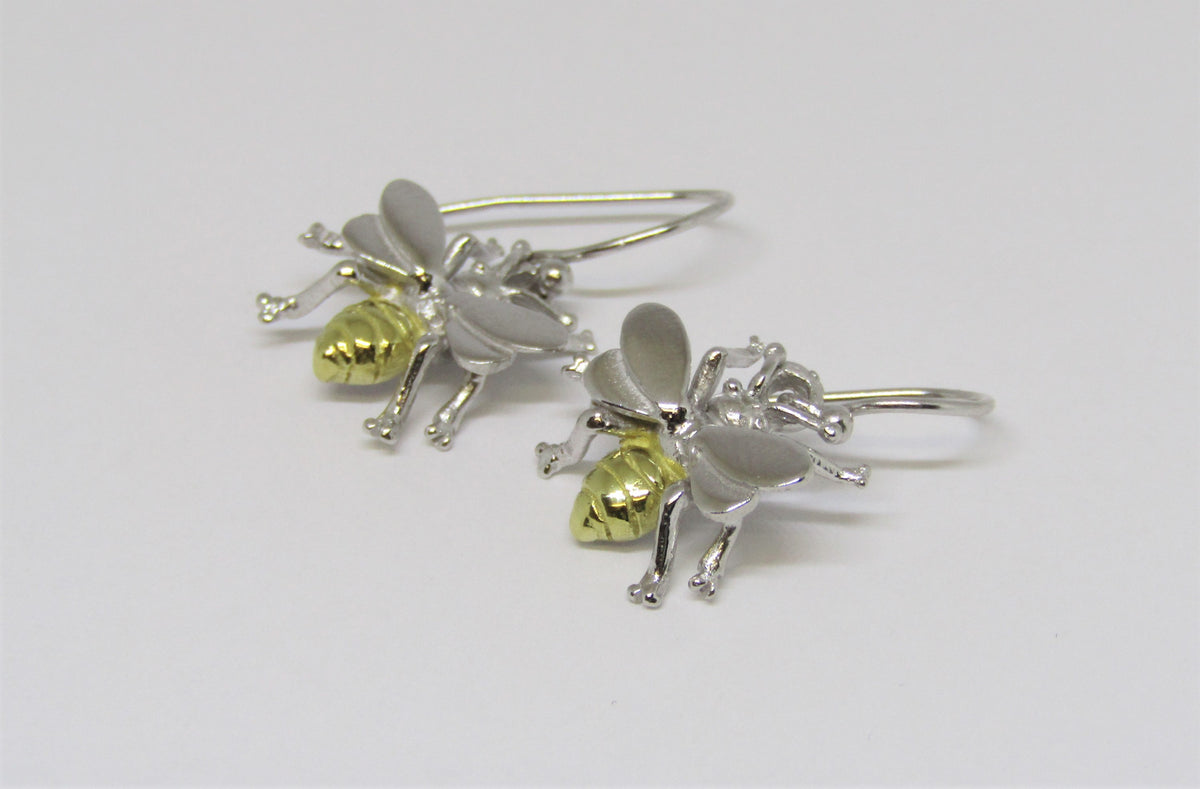 Bee Earrings made by Madeleine Blaine.