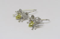 Bee Earrings made by Madeleine Blaine.