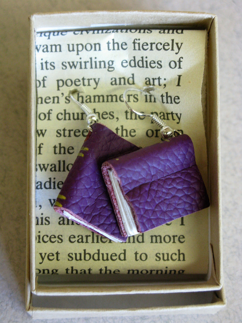 Pair of Miniature Book Earrings