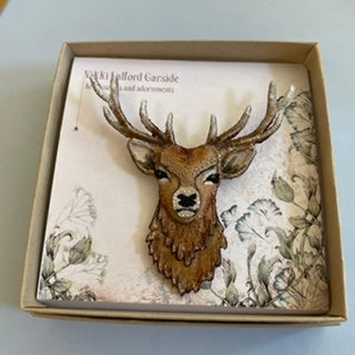 Stag Brooch by Vikki Lafford Garside