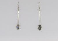 Sequola Earrings with Labradorite made by Madeleine Blaine.