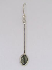 Sequola Earrings with Labradorite made by Madeleine Blaine.