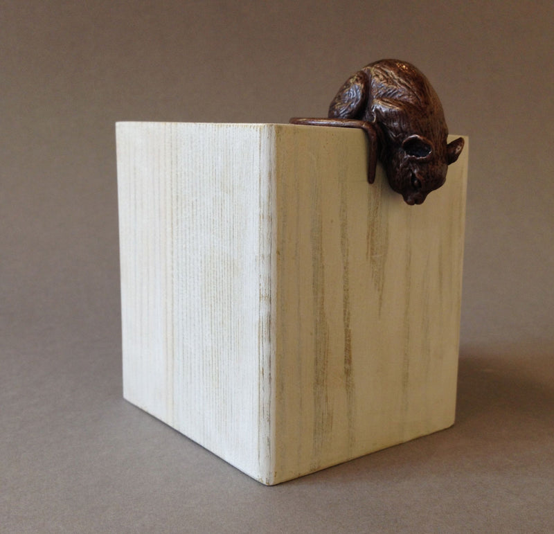 Bronze Mouse Over Edge by David Meredith