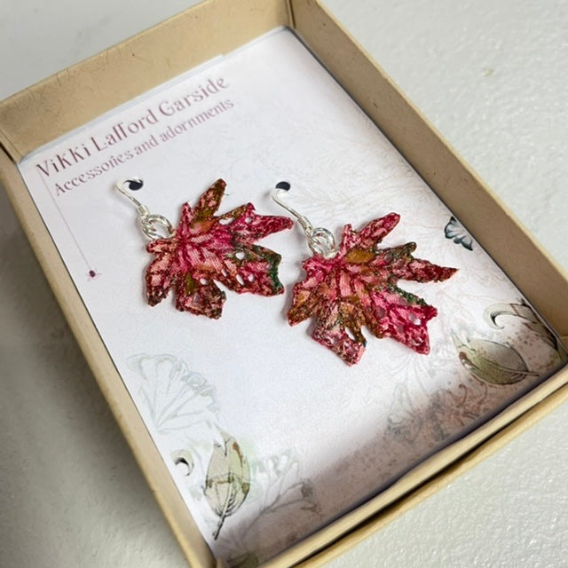 Maple Leaf Earrings by Vikki Lafford Garside
