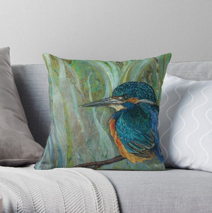 Fishing for His Supper - Cushion by Rachel Wright