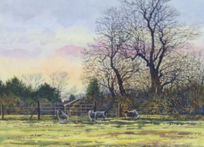 February Evening, Stewkley by Edward Stamp RI