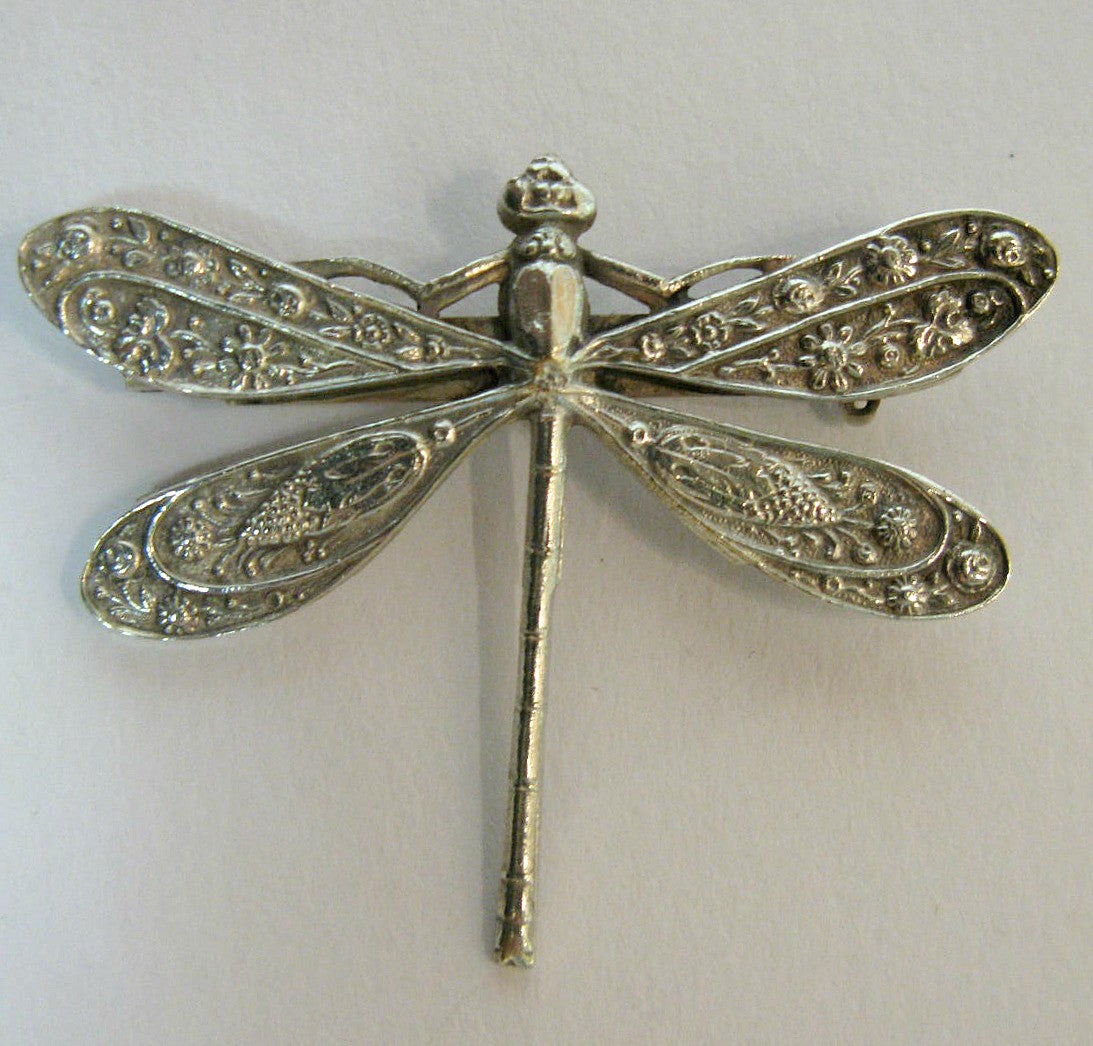 Floral Dragonfly Brooch by Jess Lelong