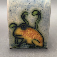 Heron and Kingfisher small vase by Jeanne Jackson
