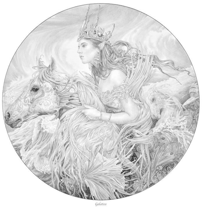 Galatea - Original Drawing by Ed Org