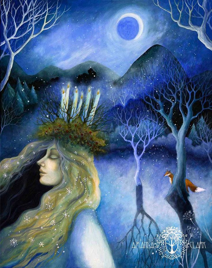 The Goddess of Light - original acrylic painting on canvas by Amanda Clark