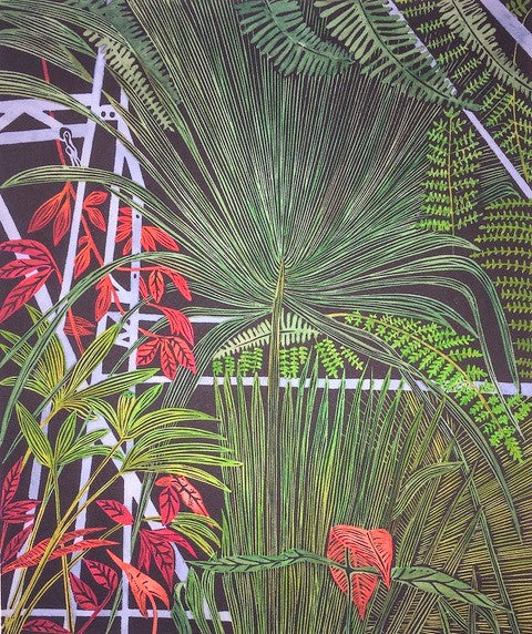 Hand Painted Woodcut Print by Helen Taylor
