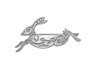 Silver Hare Brooch by Julia Thompson