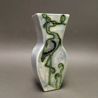 Heron and Kingfisher small vase by Jeanne Jackson