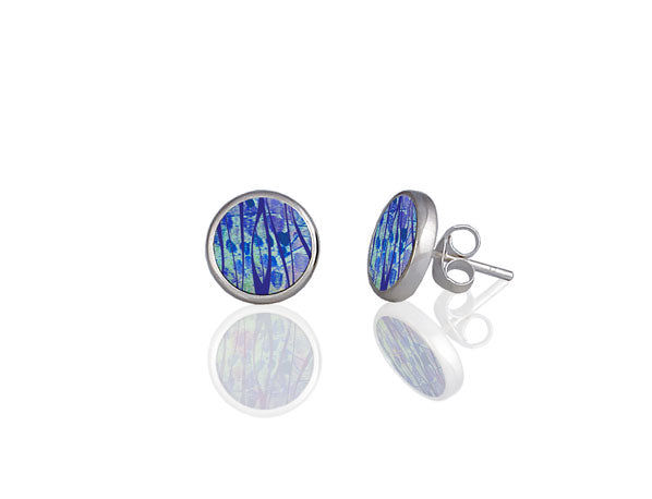 Honesty Blue Stud Earrings by Pixalum