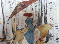 The Quiet Music of Gently Falling Snow- hand-embellished limited edition print by Jackie Morris