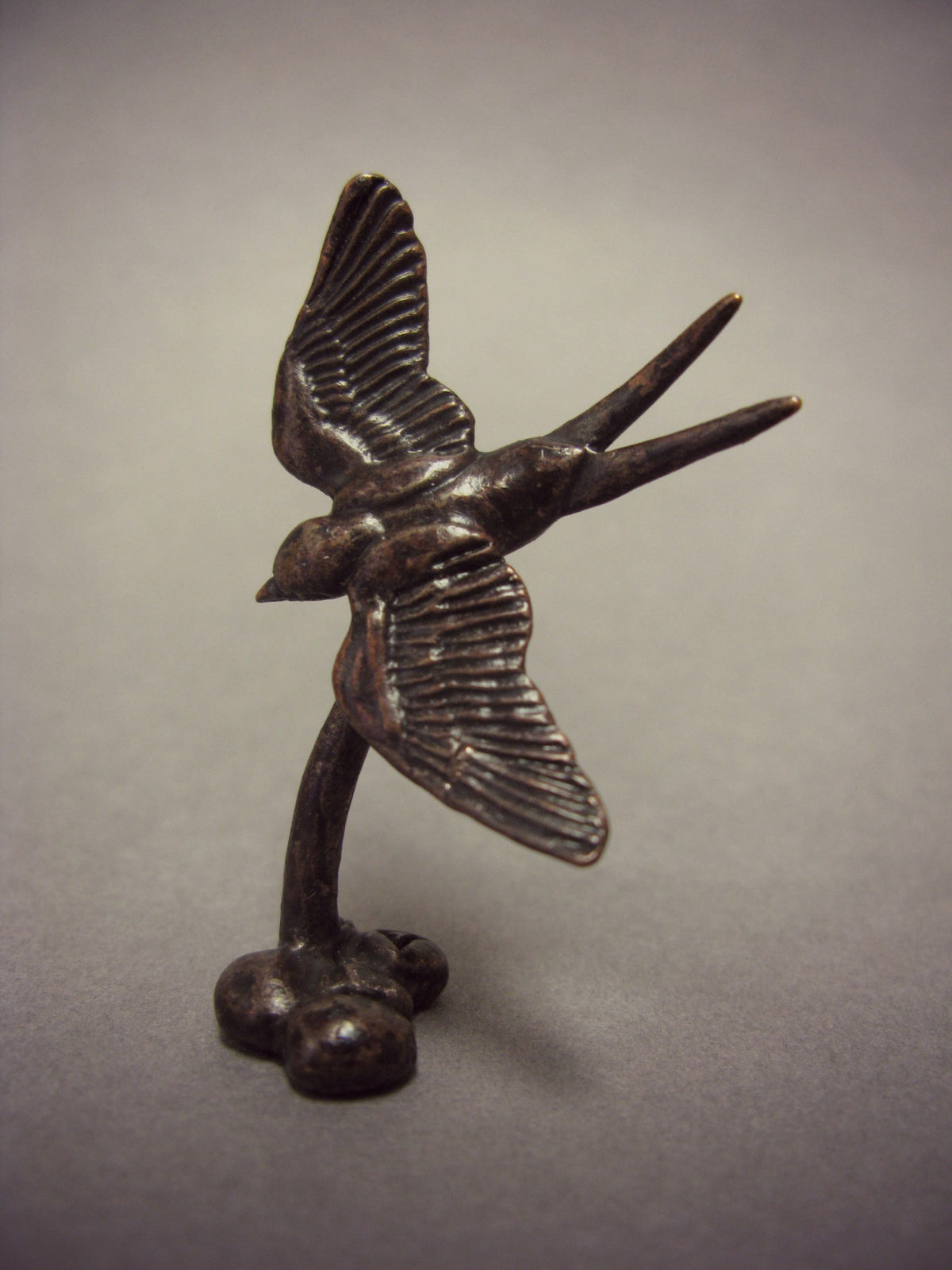 David Meredith Miniature Bronze Swallow in Flight