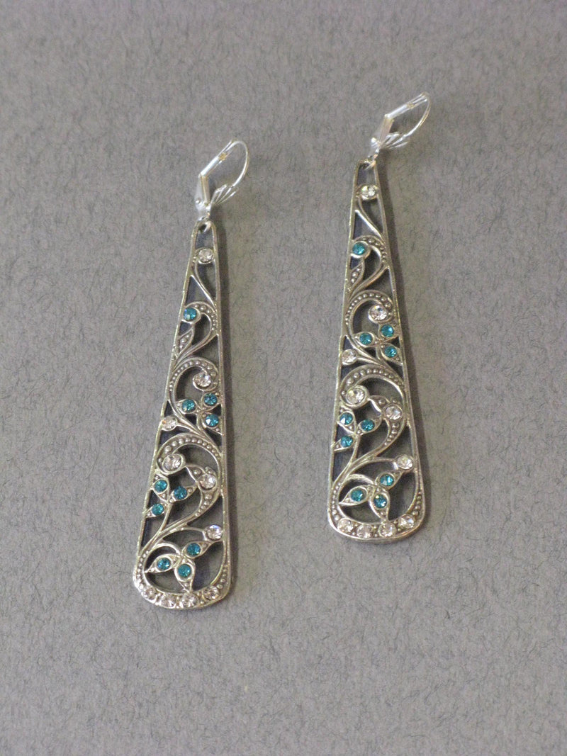 Long Cutout Filigree Earrings - Jess Lelong