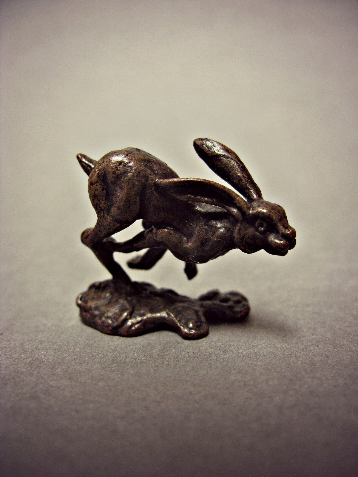 David Meredith Miniature Bronze Hare Running 