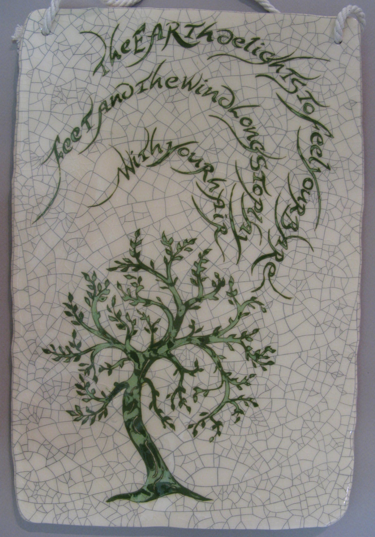 Rectangular Tree Tile - "The earth delights to feel your brave feet..." - Mel Chambers