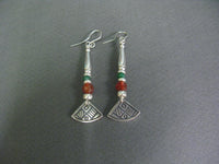 Faceted Carnelion & Quartz (Green) Earrings By Anne Farag