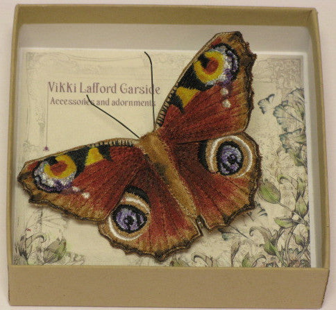 Peacock Butterfly Brooch by Vikki Lafford Garside