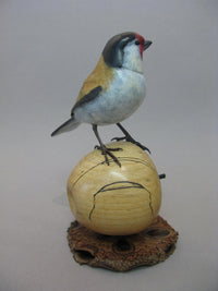 Goldfinch on Apple Bronze by David Meredith