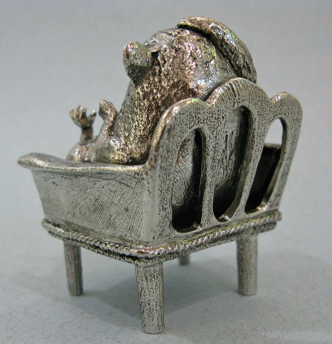 Sleeping Dormouse - Miniature Pewter Figurine by Robert James