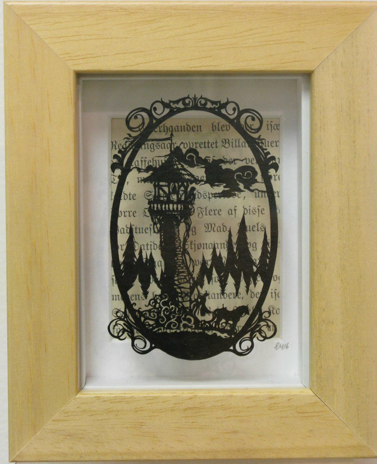 Rapunzel - Original Paper Cut by Loz Morgan (design by Paper Panda)