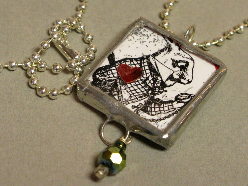 It's Always Tea Time Art Jewellery Pendant Necklace