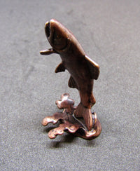 Miniature Bronze Salmon Leaping