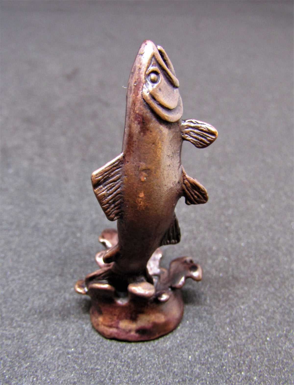 Miniature Bronze Salmon Leaping