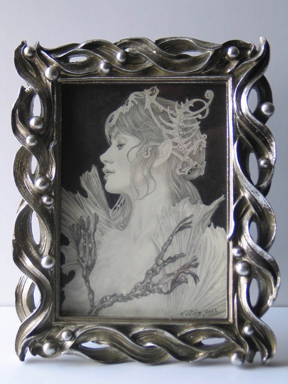 Mermaid Study 1 - Original Drawing by Ed Org