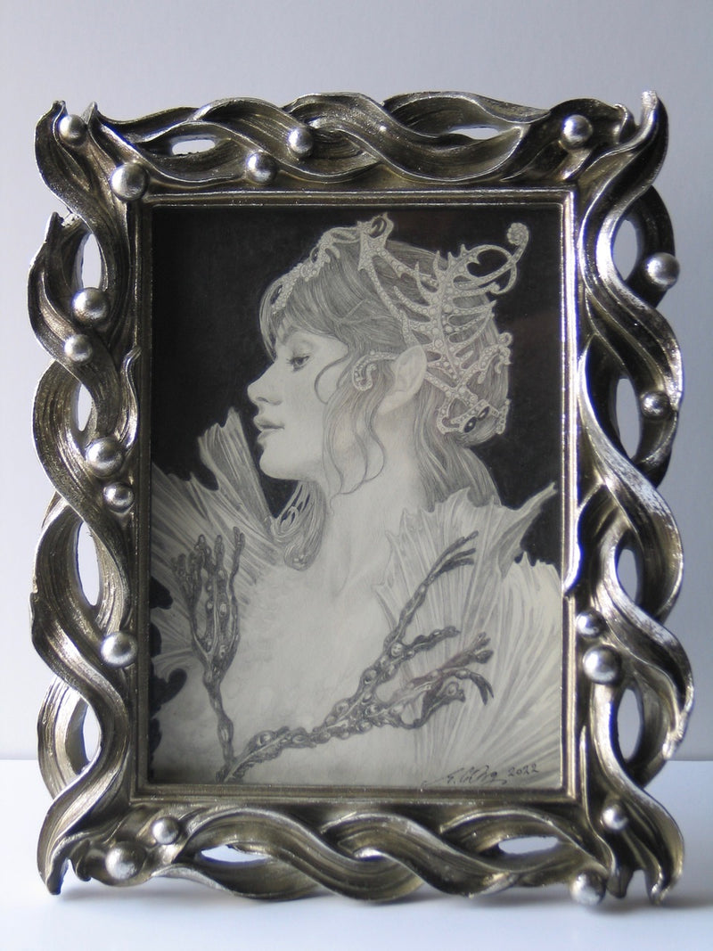 Mermaid Study 1 - Original Drawing by Ed Org