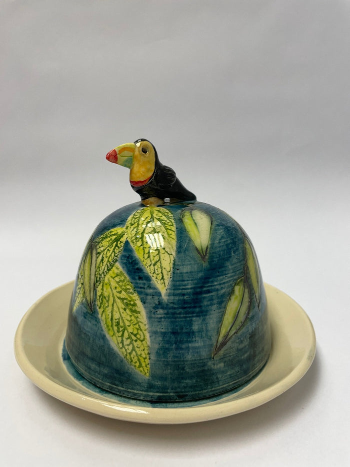 Toucan Butter dish by Jeanne Jackson