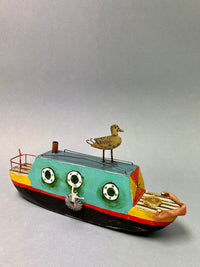 Narrow boat with duck by Frances Noon