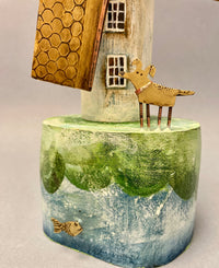 White Windpump with dog by Frances Noon