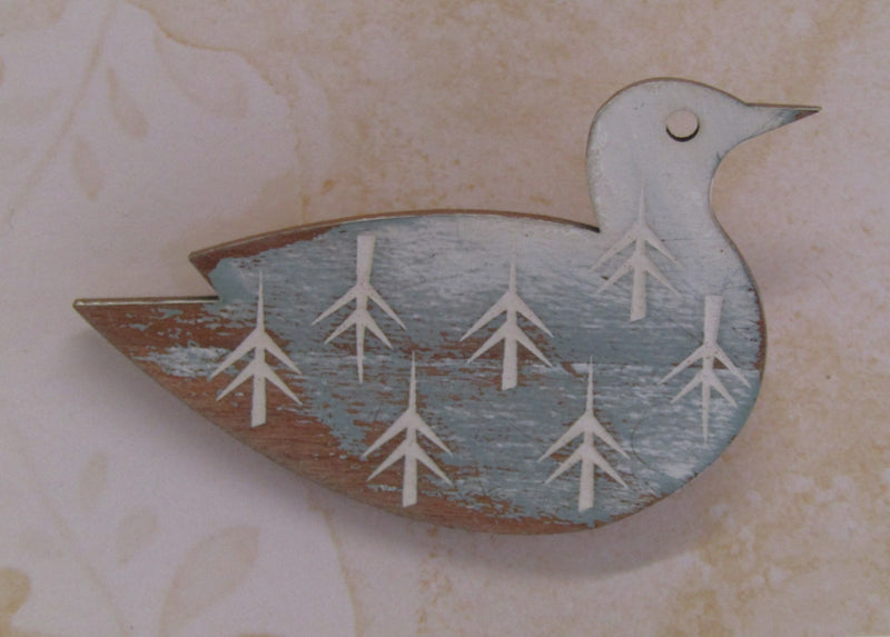 Painted Gull Brooch by Sarah Kelly