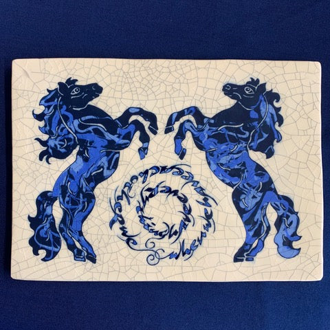 Hand-crafted & painted tile by Mel Chambers