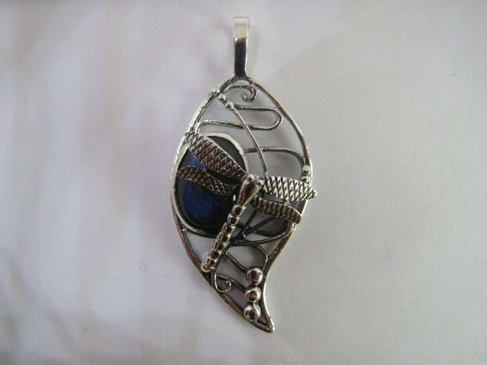 bulrush pendant silver wirh labradorite stone by madeleine blaine