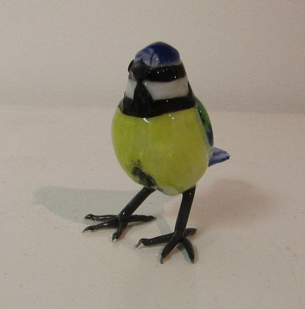 Glass Blue Tit by Sandra Young