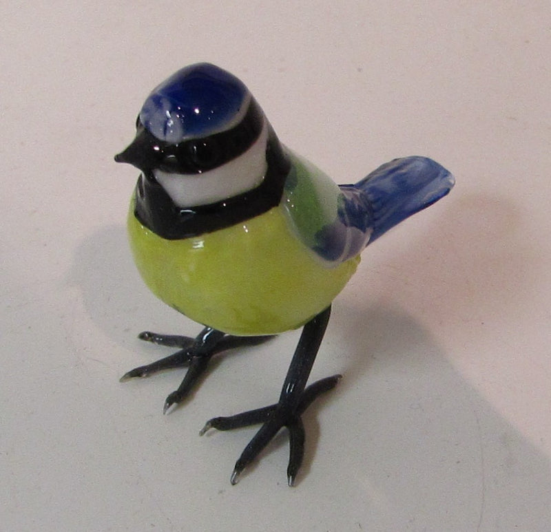 Glass Blue Tit by Sandra Young