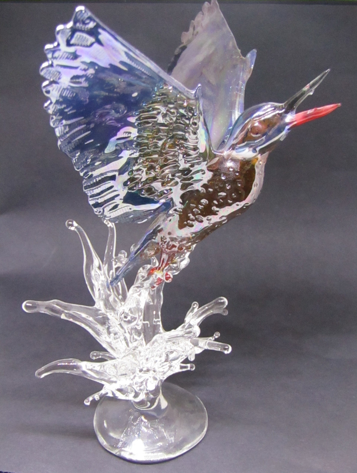 Glass Kingfisher by Sandra Young