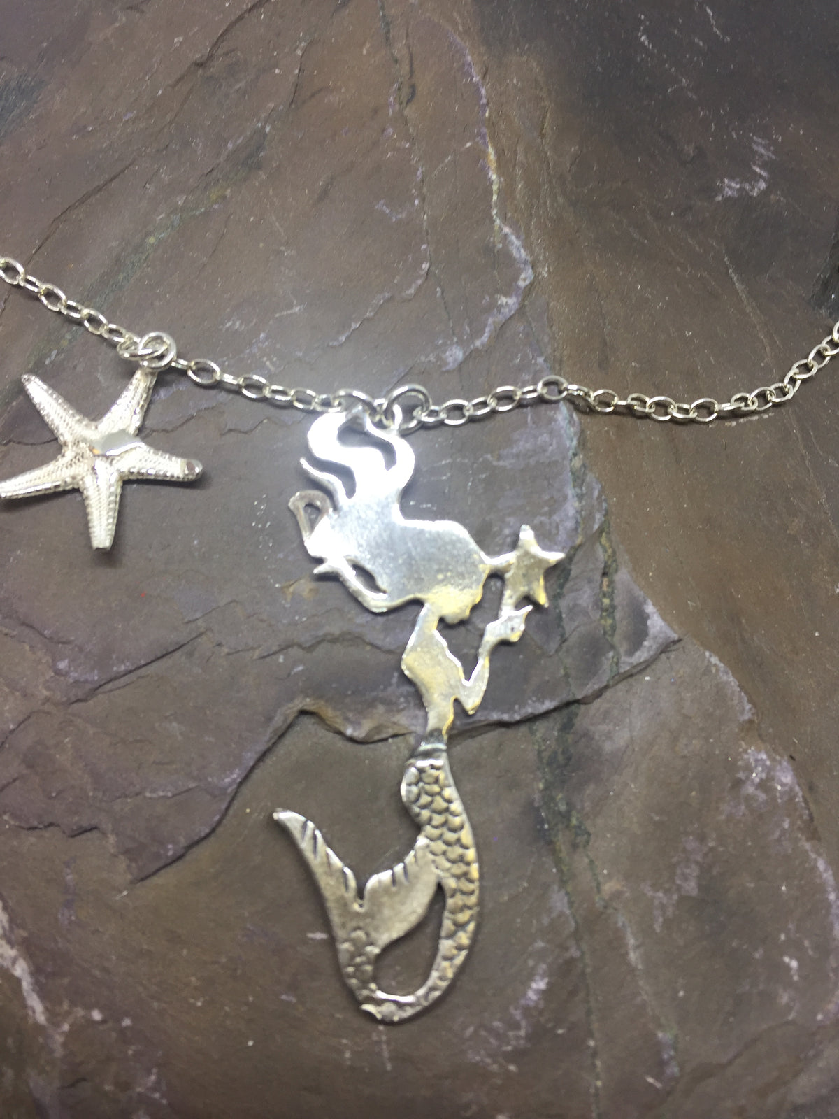 Sterling Silver Mermaid Necklace by Jesa Marshall