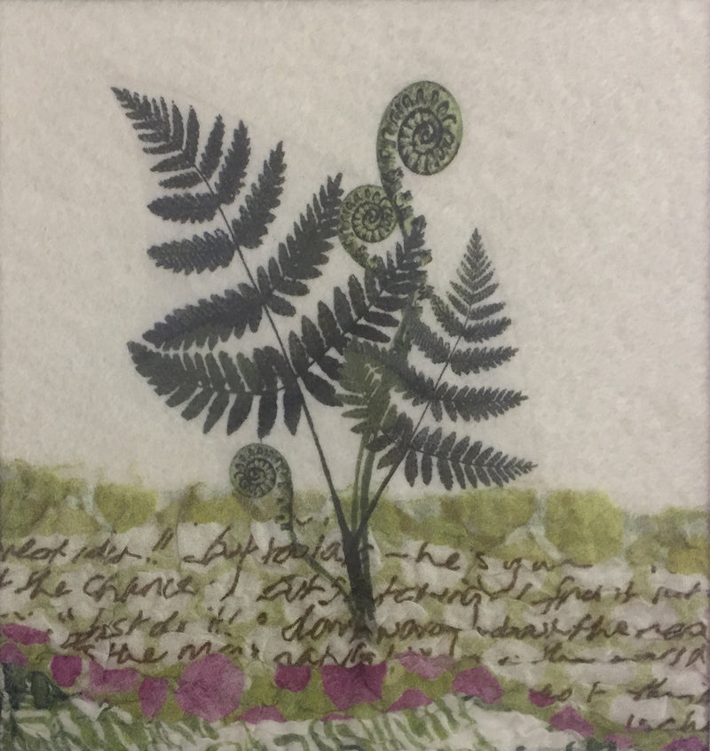 Ferns - textile art by Lindsey Tyson