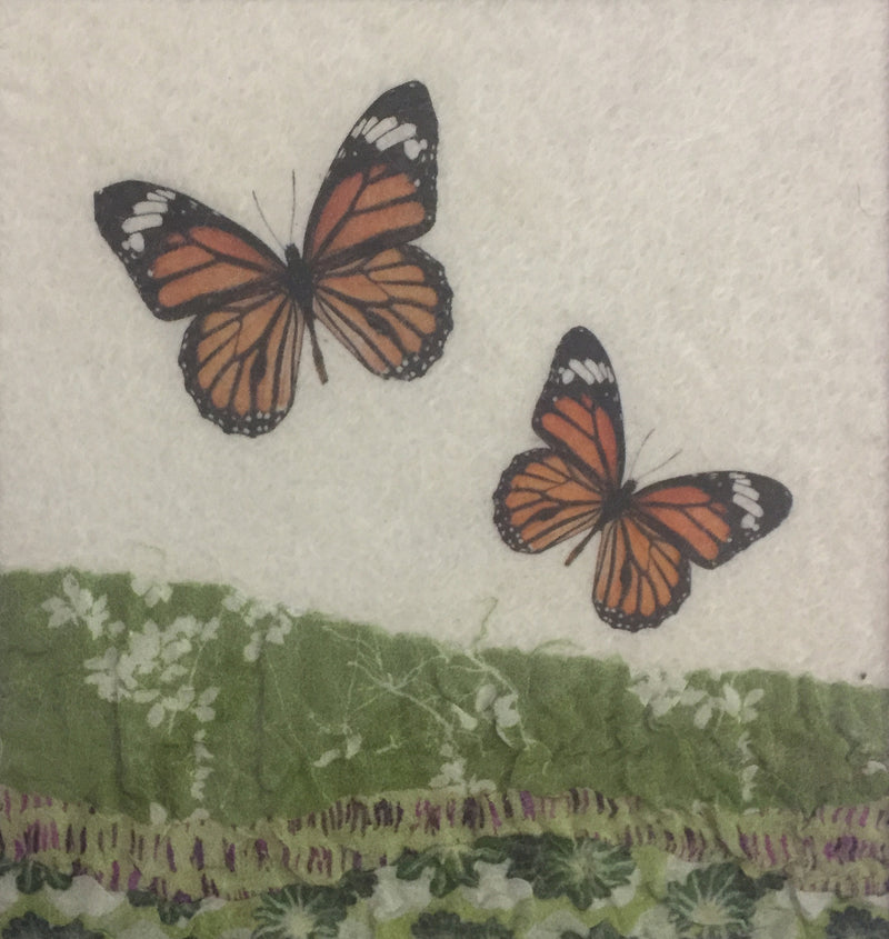 Butterflies - textile art by Lindsey Tyson