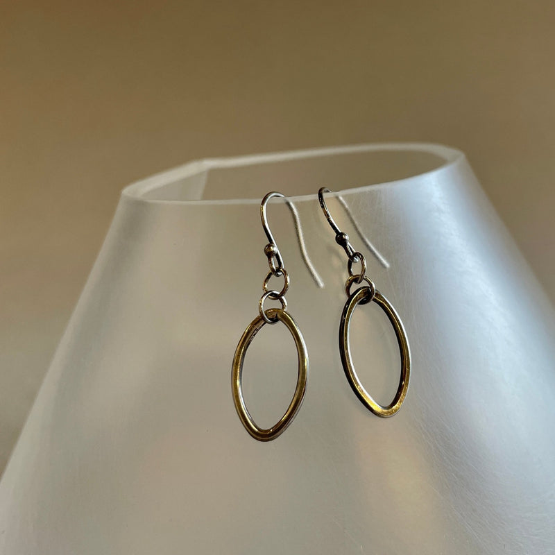 Ellipse Sterling Silver Drop Earrings